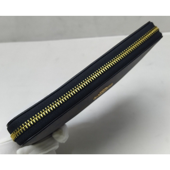 Coach Signature Brown Leather Zip Around Credit Card Long Wallet - NWT $298 - Picture 5 of 16